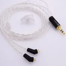 1.2 Meter Hi-End 4 Cores 5N OCC Silver Plated Headphone Upgrade Cable For Etymotic ER4P ER4B ER4S