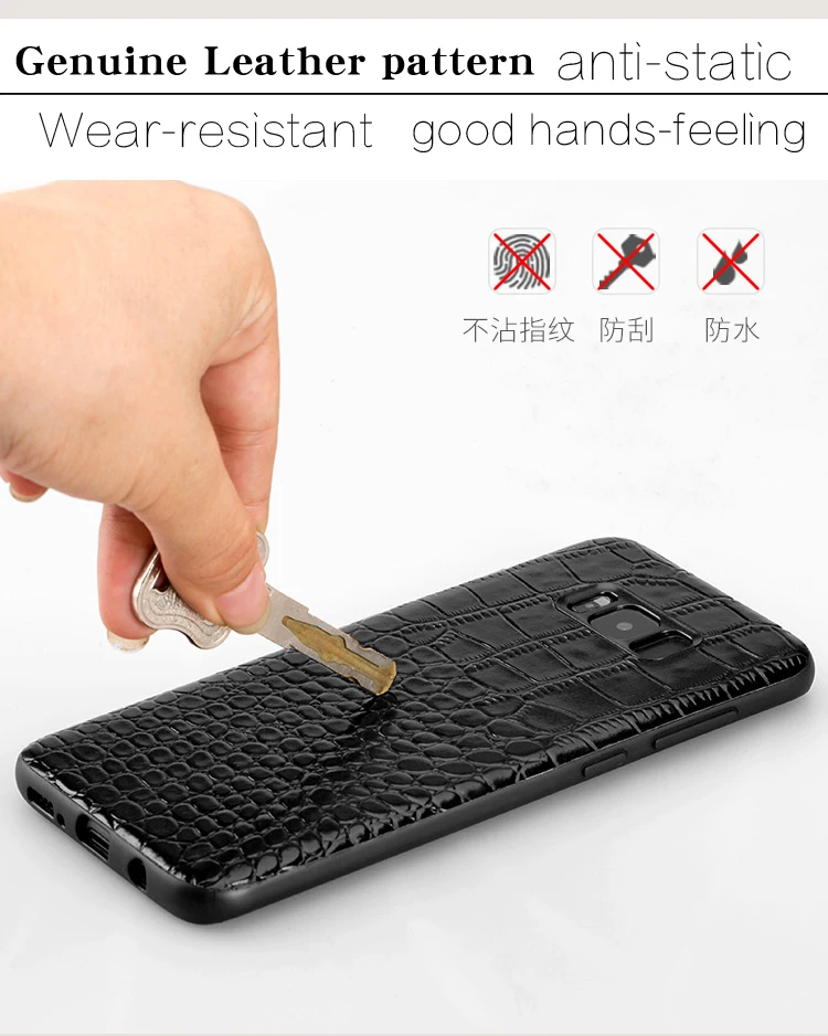 LANGSIDI крокодиловый чехол из натуральной кожи для телефона samsung Galaxy S9 S9 Plus S8 S8plus Note 8 все включено