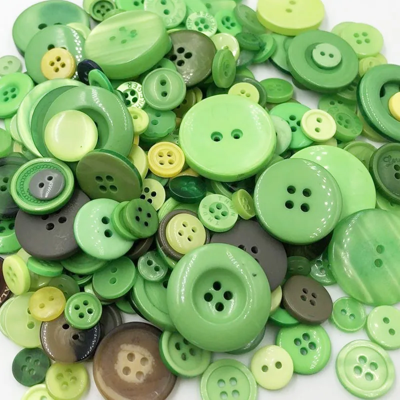 

Olive green mix size 50 Gram DIY Making Hand Knitting doll's clothing Buttons Resin Promotions Mixed Sewing Scrapbook PT226