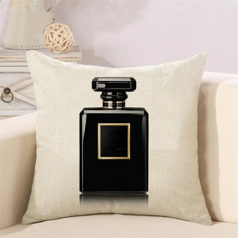Perfume bottles cushion cover  (5)