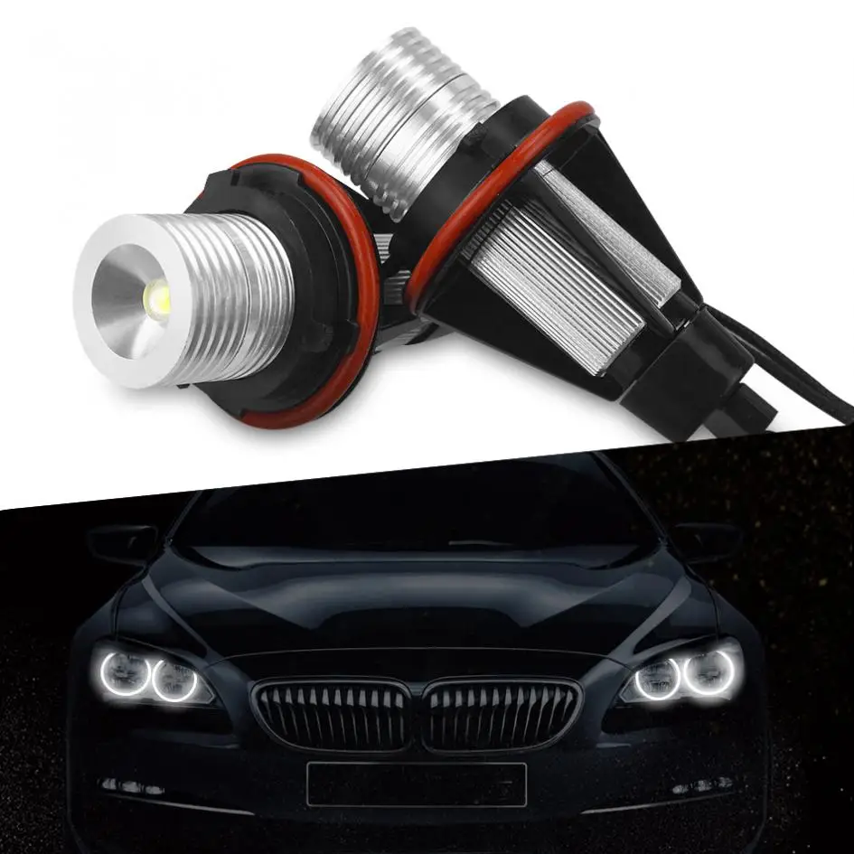 2x5 Вт 1400LM ангельские глазки, Автомобильный светодиодный галогенный кольцевой маркер, светильник, синий, красный, желтый цвет, автомобильная лампа для BMW X5 E39 E53 E60 E63 E64