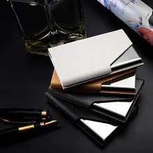 1 шт. цветной деловой кошелек из нержавеющей стали с именем кредитного ID держатель для карт Карманный Чехол кошелек офисные школьные принадлежности 9,6*6,5*1,3 см