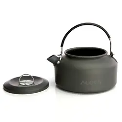 Открытый портативный чайник-кофейник походный чайник для пикника барбекю чайник для воды 0.8L алюминиевый сплав чайный чайник #18