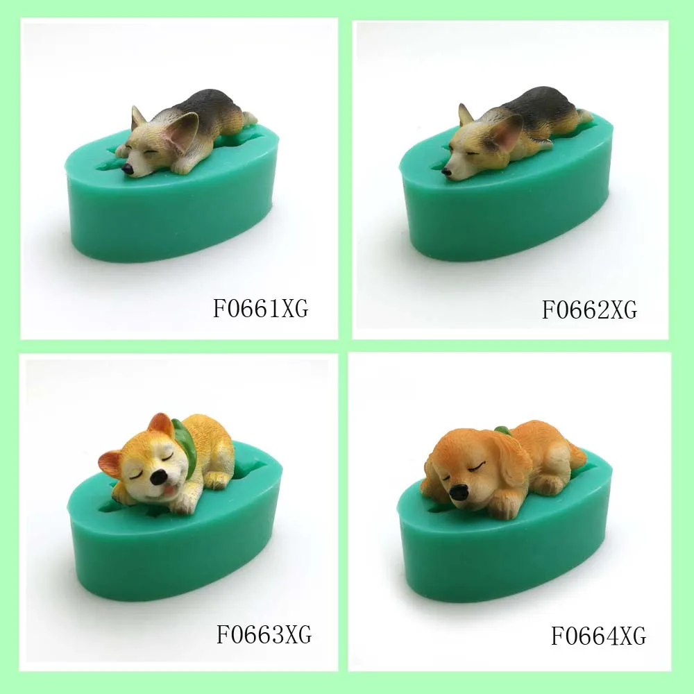 

New arrival13 style dog silicone fondant pastry cake mold chocolate soap mould cake tool for the kitchen baking