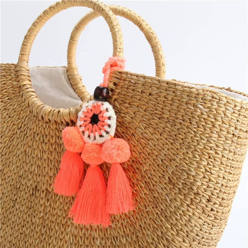 Naomy&ZP Tassel Keychain Boho Key Rings Bohemian Big Long Key Chains