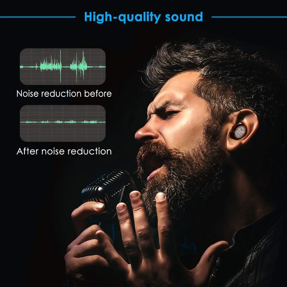 Samload Bluetooth 5,0 беспроводные наушники беспроводные истинные беспроводные наушники глубокий бас HiFi 3D стерео звук для iPhone 7 Xiaomi sony