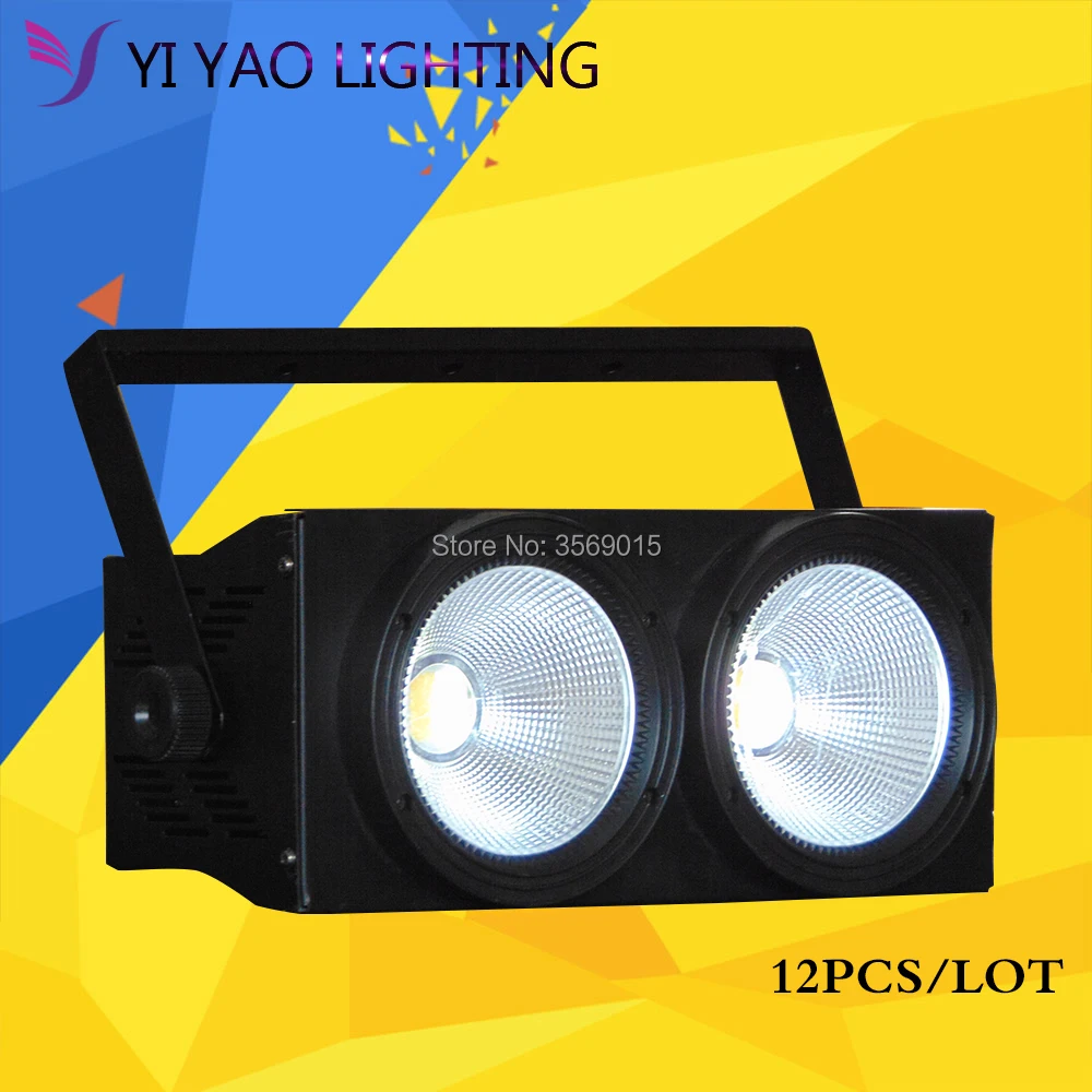

12pcs/lot High Power 2x100w COB LED Audience Blinder Warm White DMX LED Par Light