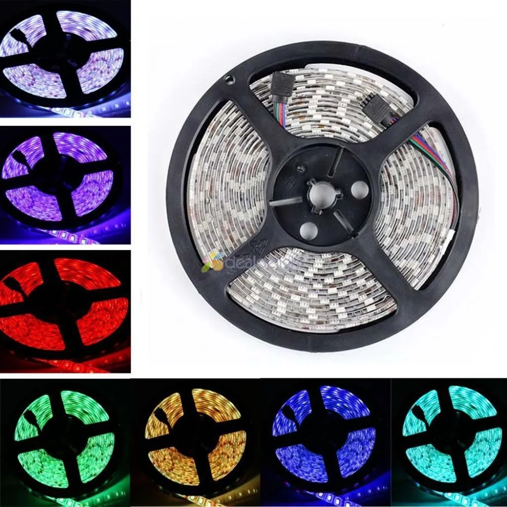 

20M DC12V 5M/Lot 5050 SMD 300 Leds RGB Color Epoxy Resin IP65 Waterproof Flexible LED Strip Light