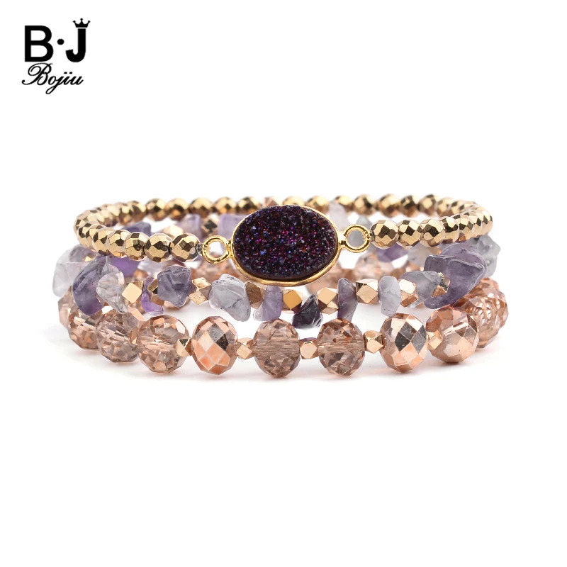 Женский браслет Boho 3 шт./компл. из натурального жемчужного камня с аномалией