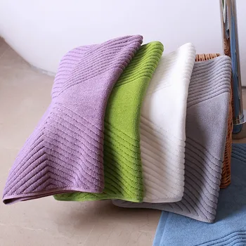 

Cobblestone Footprints Cotton Hotel Home Bathroom Bath Mats Absorbent Floor Towels Doormat Non-slip Hotel Entrance Rugs Carpet