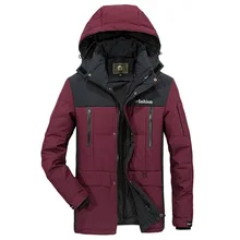 Зимняя парка Мужская Толстая теплая ветровка куртки и пальто мужские повседневные с капюшоном воротник мужские пальто Лоскутная парка куртка мужская