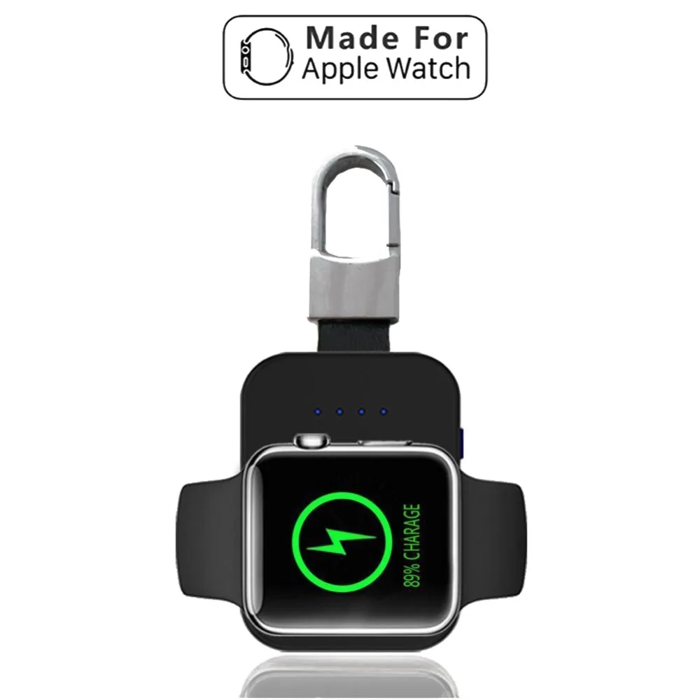 Беспроводное зарядное устройство QI для Apple Watch 4 1 2 3 портативное мини внешняя