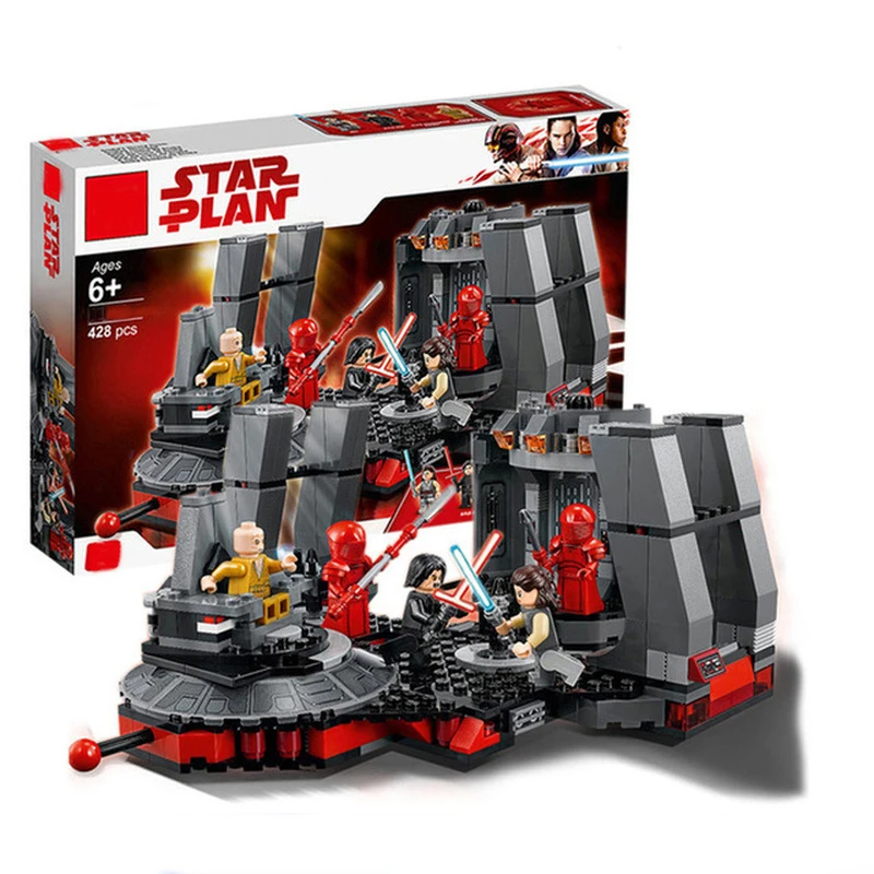 

New Star Wars Snoke's Throne Room Compatible Legoing StarWars 75216 Model Building Blocks Bricks Children Toys Christmas Gifts