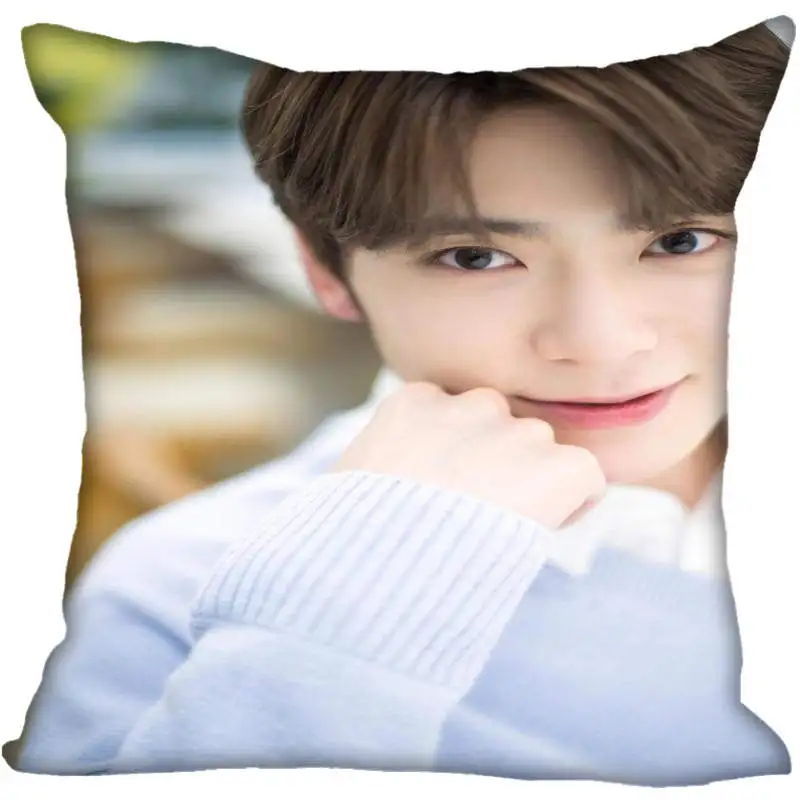 Пользовательские Kpop NCT JaeHyun Печатных Квадратных шелковые наволочки 40x40 см, 35x35 см одна сторона атласная наволочка индивидуальный логотип - Цвет: 24