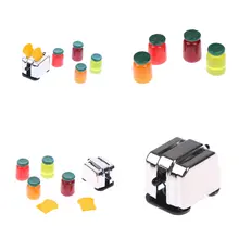 Мини 1:12 Кукольный дом миниатюрная хлебопечка и джем ломтики хлеба для кукольного дома Декор Аксессуары классические кухонные игрушки