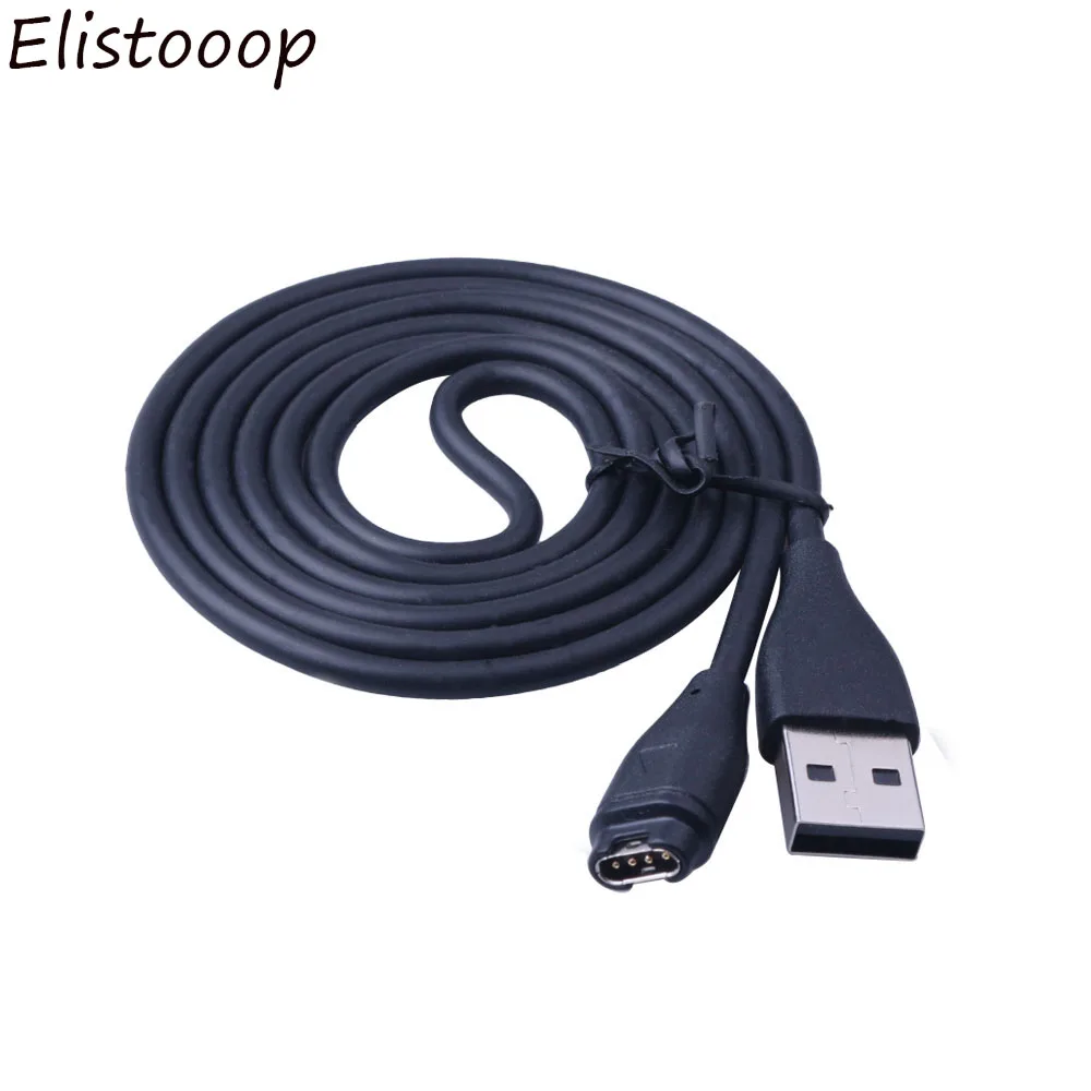 Elistooop 1 м/3.3FT USB кабель передачи данных для быстрой зарядки зарядное устройство провод шнур для Garmin Fenix 5 5S 5X Forerunner 935 Vivoactive 3 Vivosport - Цвет: Черный