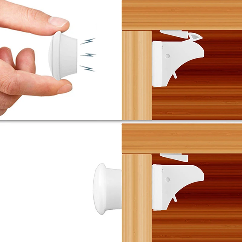 غير مرئية المغناطيسي الأطفال قفل أمان الطفل خزانة مصفحة درج الباب قفل الاطفال خزانة أقفال الخفية 4 قطعة قفل + 1 قطعة مفتاح