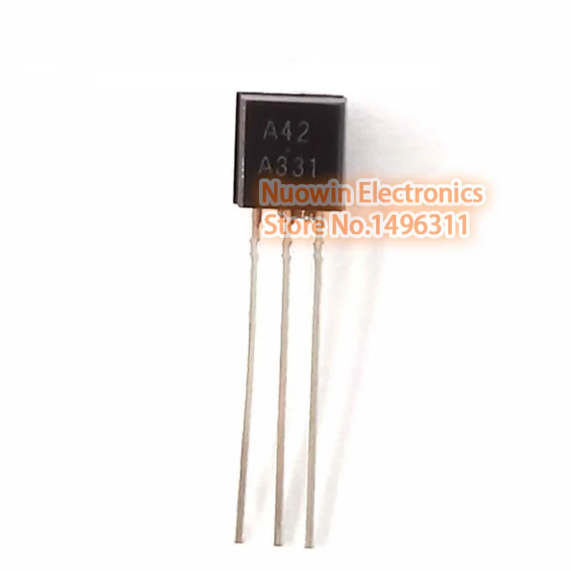 

100pcs mpsa42 A42 in-line triode transistor TO-92 0.5A 300V NPN