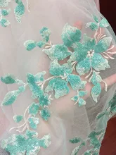 4 pieces Aqua Mint Sequin Lace Applique for Wedding, Gowns, Bridal Accessory , Ballet, Dance Costumes 4 pieces Aqua Mint Sequin Lace Applique for Wedding, Gowns, Bridal Accessory , Ballet, Dance Costumes