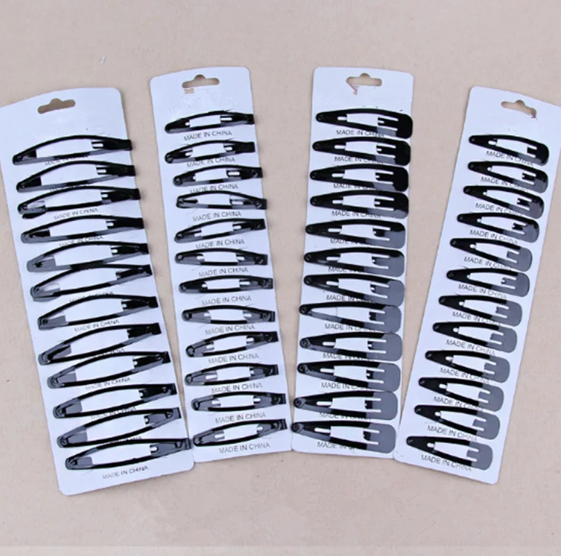 

12PCS/Pack New Simple Black Hair Clips Girls Hairpins BB Clips Barrettes Headbands For Womens Hairgrips Hair Accessories 2 Sizes