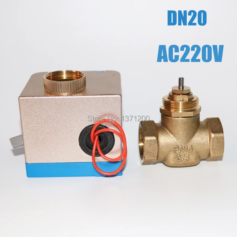 Лидер продаж G 3/4 ''DN20 AC220V электрический духовой мяч Клапан, Латунь 2 ходовой шаровой Клапан