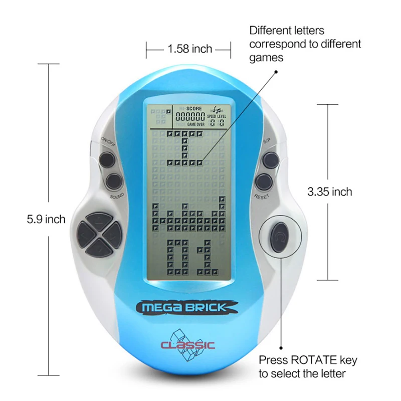Ретро Классический тетрис портативная игровая консоль мини карманный портативный игровой плеер встроенные 23 классические игры лучший подарок для ребенка