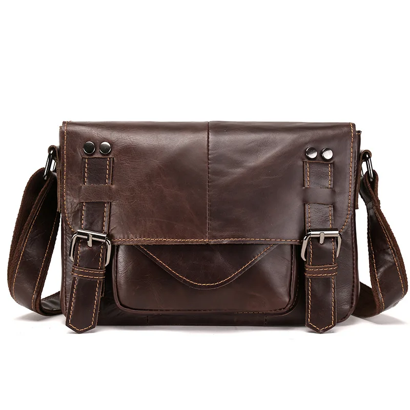 Brand Classic Genuine Leather Business&Casual Bag Men's Messenger Bag