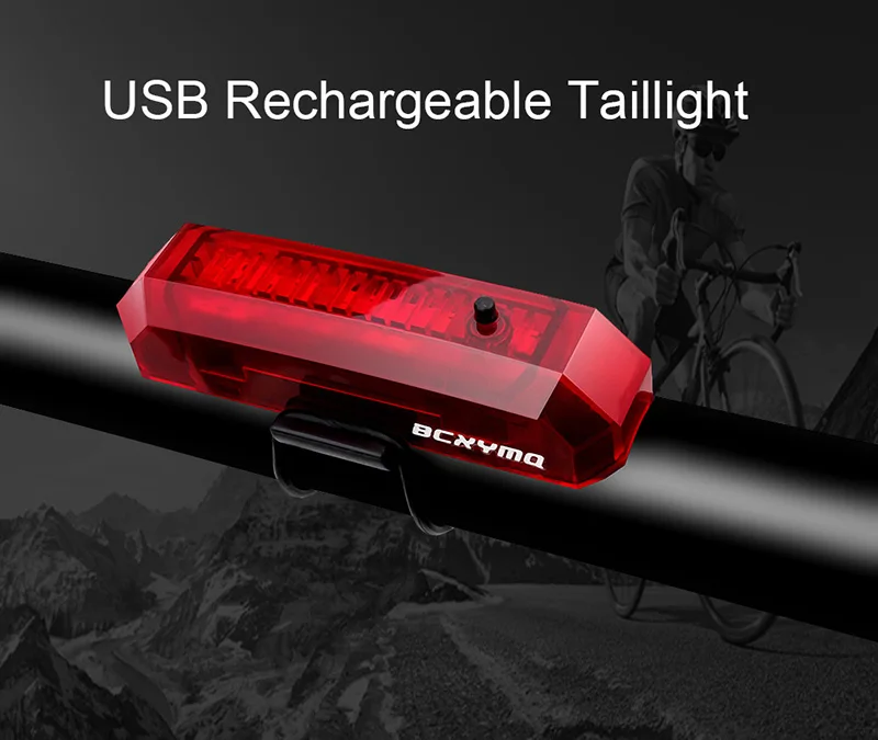 Best BCXYMQ USB Rechargeable built-in battery Bicycle Light  Safety Warning Taillight Druable  3 hour Cycling Accessories Bike Light 1