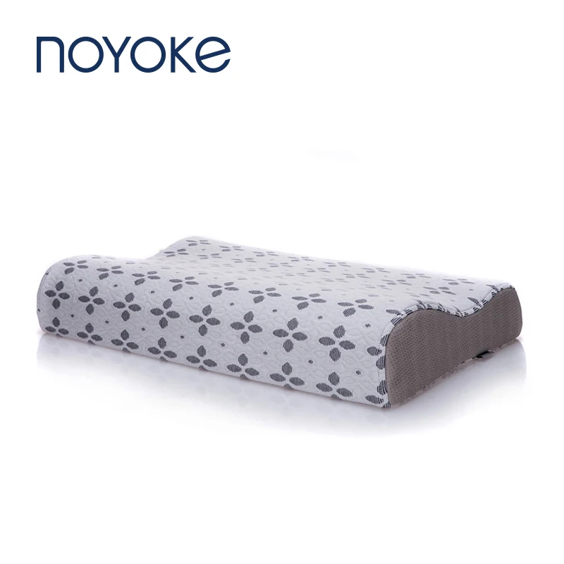 

Noyoke Memory Foam Pillow Adjustable Bed Pillow Neck Protect Cervical Pillows with Embroidery Pillowcase