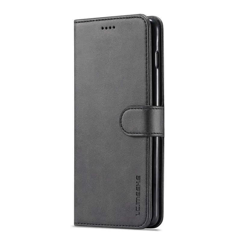 Для samsung S10 Чехол кожаный Винтажный чехол для телефона s на samsung Galaxy S10 Plus чехол s Флип Чехол-бумажник для Hoesje samsung S10e чехол - Цвет: Черный