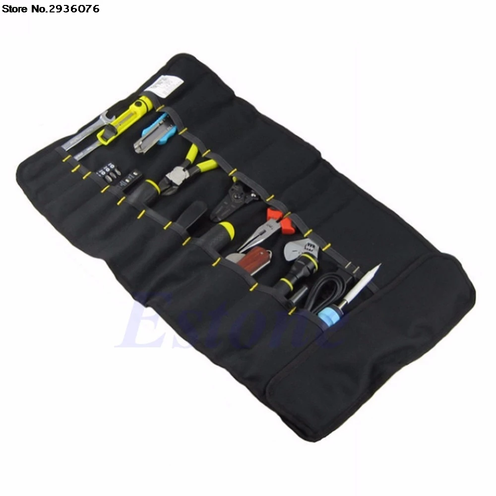 Hardware Tools Roll Plier Screwdriver Spanner Carry Case Pouch Bag 22