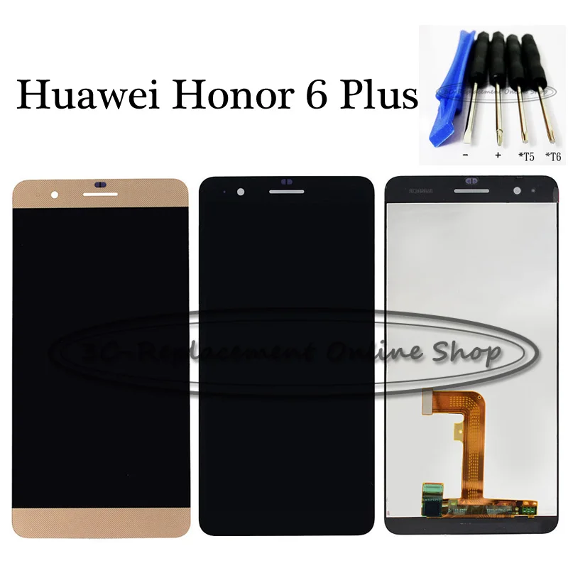 Для Huawei Honor 6 Plus PE-TL10 PE-UL00 PE-TL00M PE-CL00 PE-TL20 ЖК-дисплей + сенсорный экран дигитайзер в