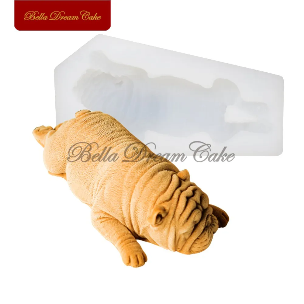 7 видов шарпей собака силиконовая форма 3D мыло помадка форма для заливки шоколада, кондитерских изделий Украшения Торта Инструменты Аксессуары для выпечки формы для выпечки