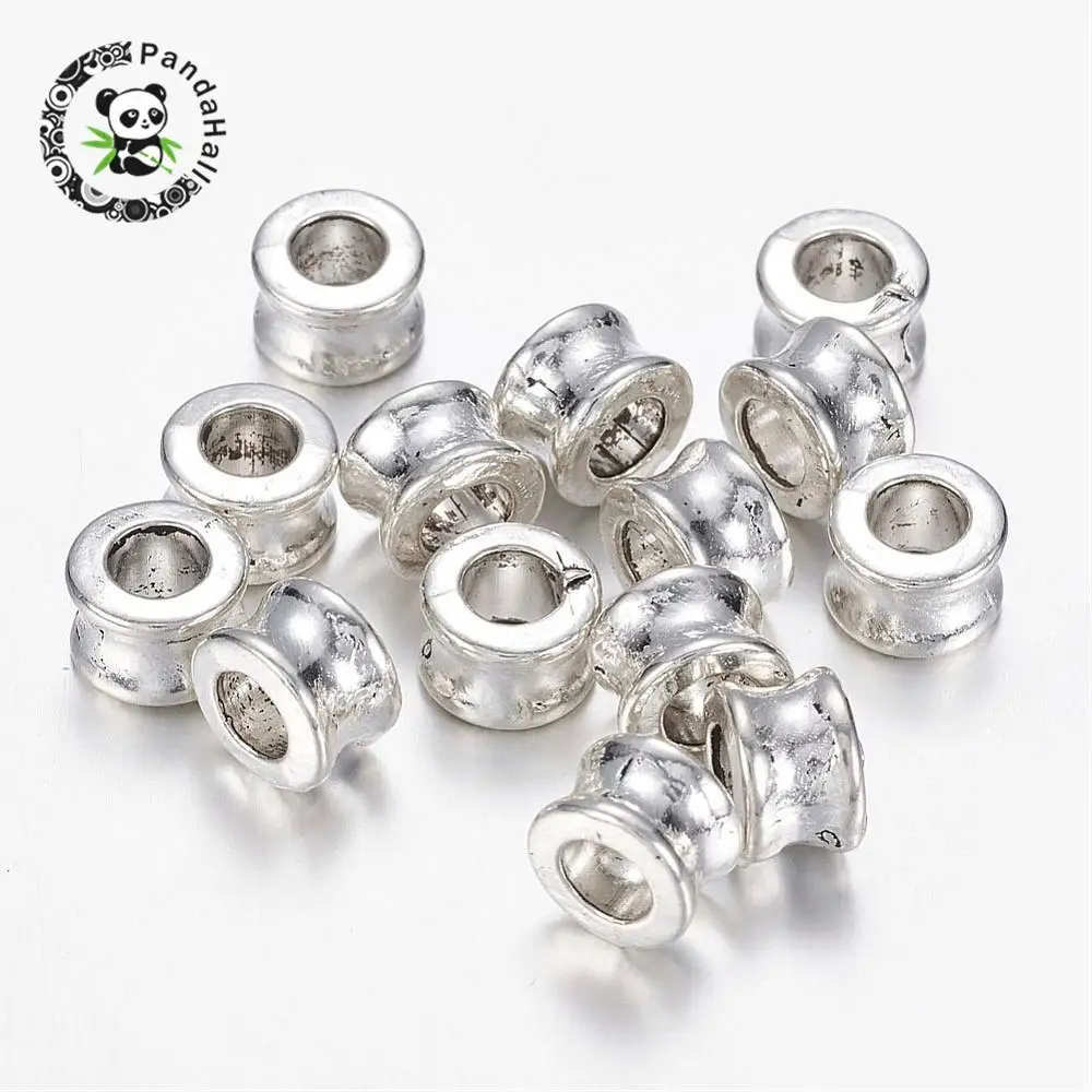 100stück 7x3.5mm Donut Tibetanisches Silber Metall Lose Spacer Perlen