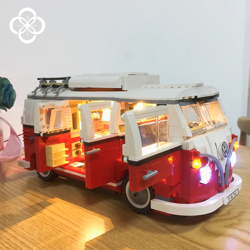 Светодиодная лампа 21001 lepining Technic Серия Volkswagen T1 playmobil оригинальный Кемпер Ван 21047