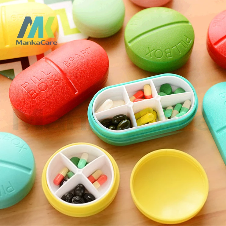Portable Pill Box Medicine Cute Mini case Travel Pill Box Organizer Tablet Medicine Storage