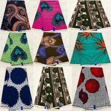 Горячая Распродажа, африканская ткань для платья, африканская восковая ткань, ткань Анкара, 6 ярдов, хлопковая ткань для лоскутного LJ-B1