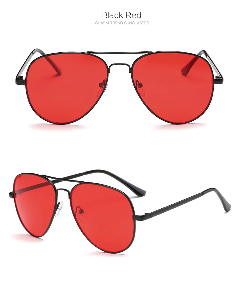 Винтажные женские солнцезащитные очки UV400, женские розовые очки, Ретро металлическая оправа, пилот, красный, желтый, синий, Oculos Boutique Street Stlye