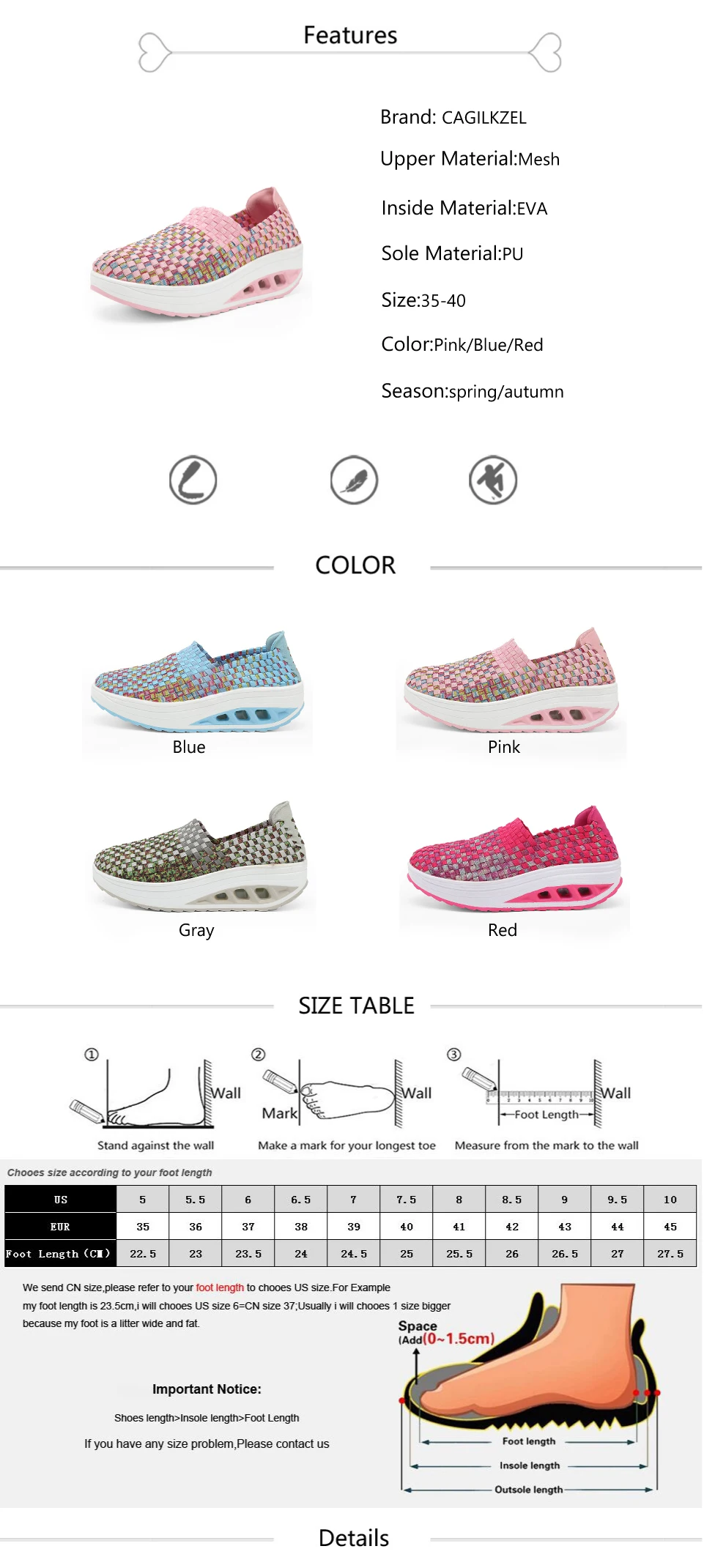 2019 Spring women casual shoes women wove platform shoes ladies fashion slip on sneakers shoes breathable walking shoes (2)