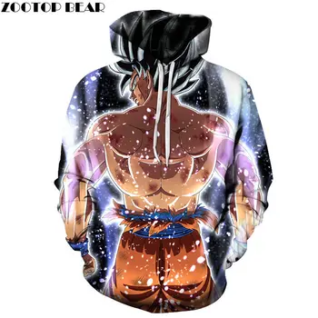 

Dragon Ball Anime Men Hoodies Streetwear 3D Print Hot One-piece Tops Cotton Drop Ship Sweatshirts ZOOTOP BEAR