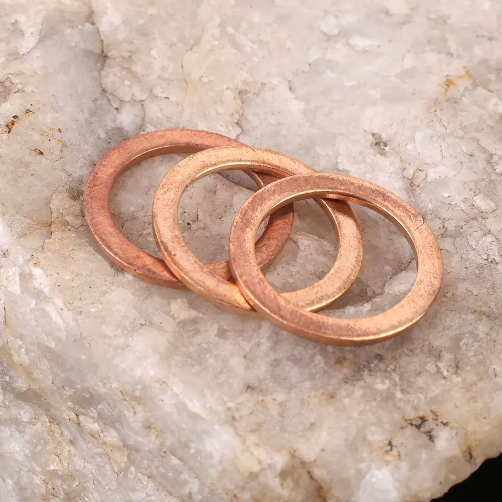 

20PCS/Pack Copper Washer Solid Gasket Sump Plug Oil Seal Fittings 12*16*1MM Tool Parts Accessories
