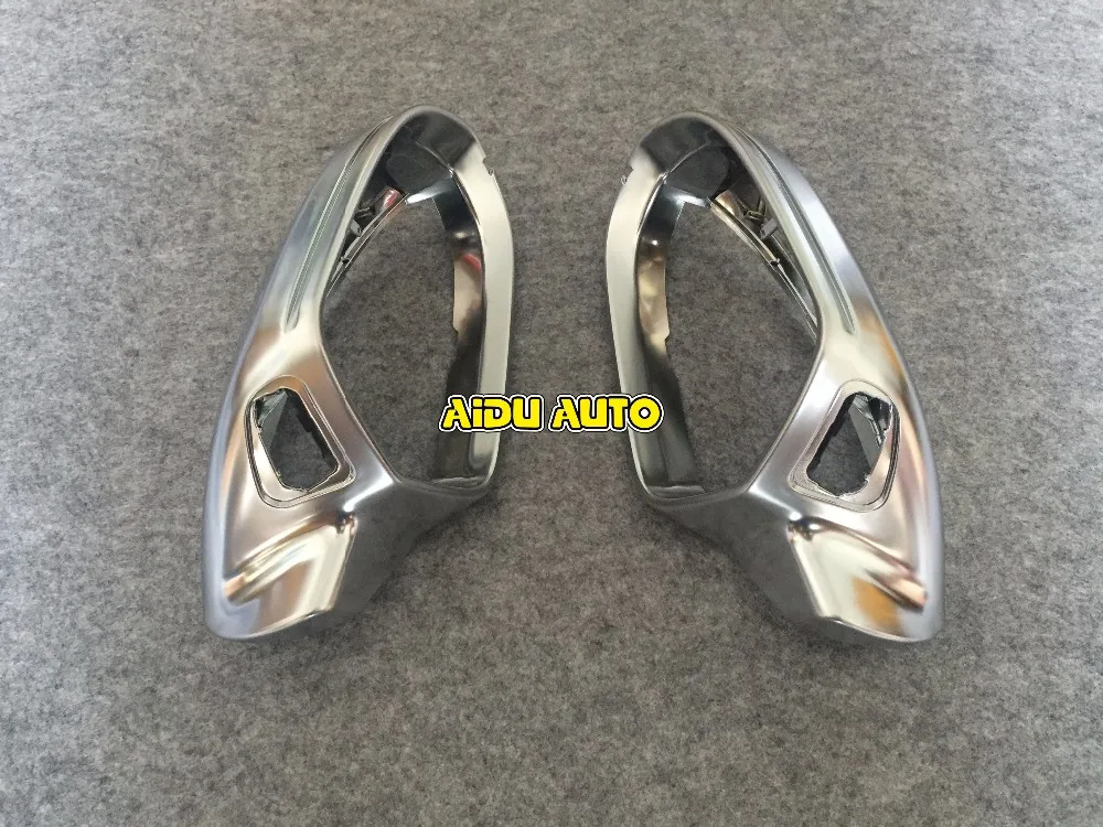 Best Offers Hoge Kwaliteit 1 Paar Voor Audi A6 C7 Pa Side Assist Ondersteuning Matt Zilveren Spiegel Case Achteruitkijkspiegel Cover Shell