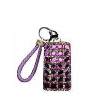 Женские держатели ключей от автомобиля из искусственной кожи, ключница для женщин, сумка для ключей с бриллиантами, многофункциональный домашний брелок, чехол, Женский кошелек для ключей