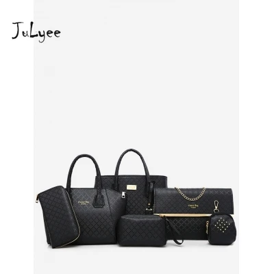 

Julyee PU Rivet High Capacity Tote Bag Set