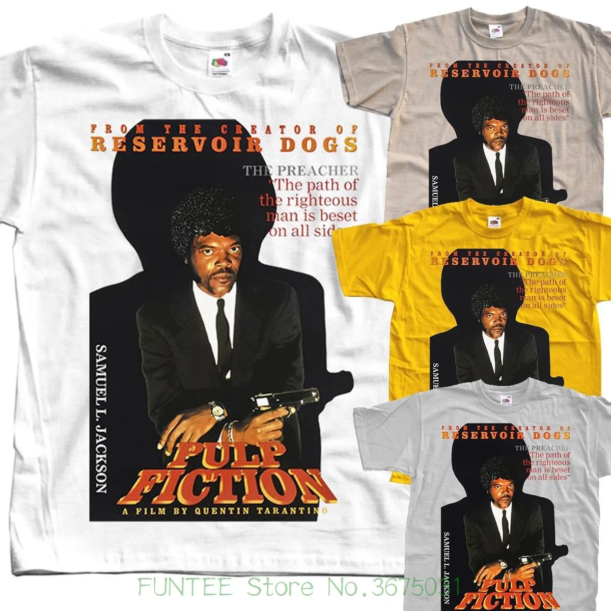 

100% Cotton Men Women T Shirt Tees Custom Pulp Fiction V2 Movie Poster T Shirt All Sizes S To 5xl