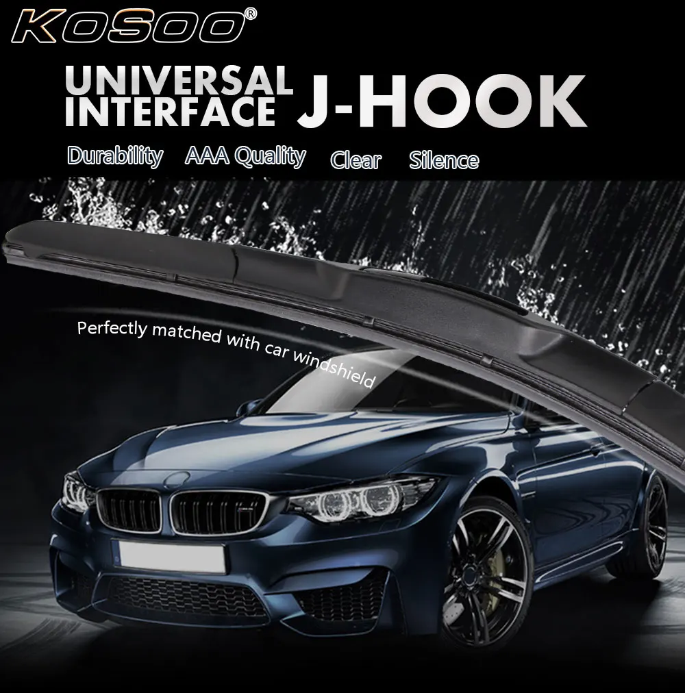 KOSOO Wiper Blade Universal U J Hook 14