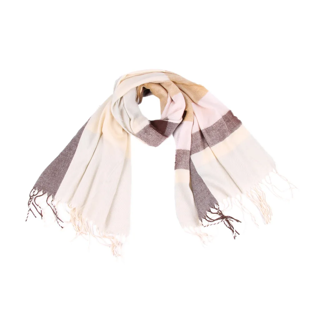 KANCOOLD feminino шелковые шарфы для женщин зима шарф для женщин с цветочным принтом женские клетчатый шарф с бахромой шаль на голову мягкая накидка с длинными S10 SE27 - Цвет: A