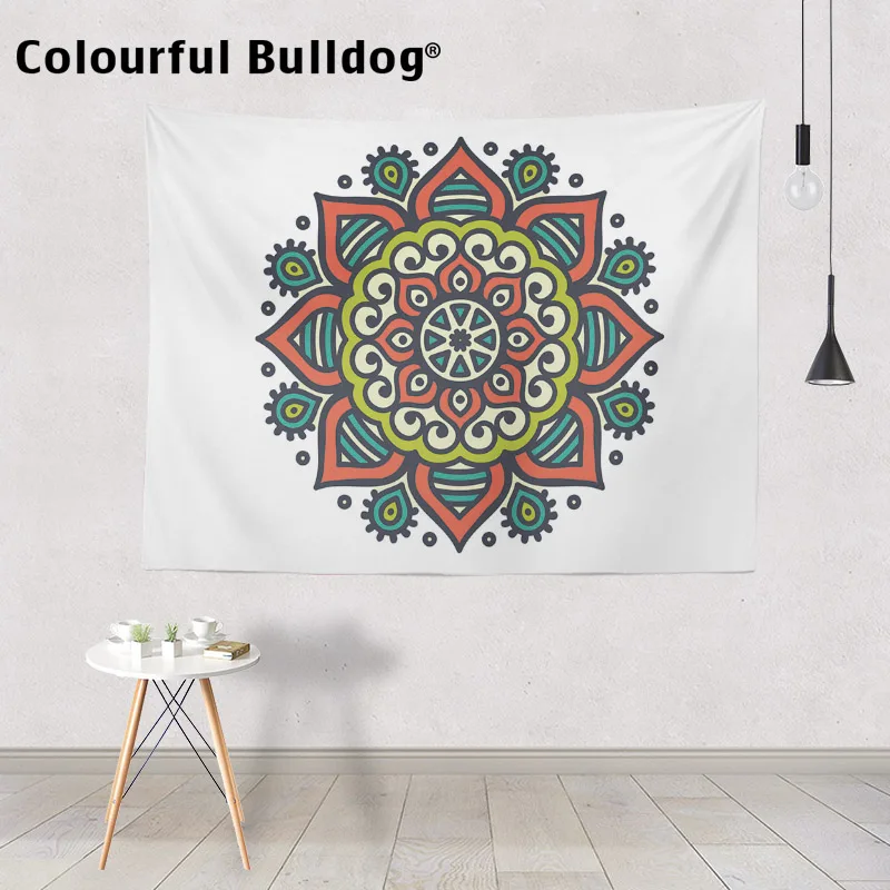 Psychedelic Mandala Pattern Tapestries Wall Hanging Ethnic Style