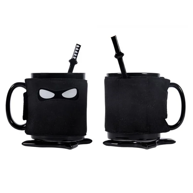 Creative Ninja Coffee Mug Coasters Stirring Spoon With Detachable Creative Ninja Coffee Mug Coasters Stirring Spoon With Detachable Insulated Ceramic Mugs Birthday Gifts Tea Cups Gift