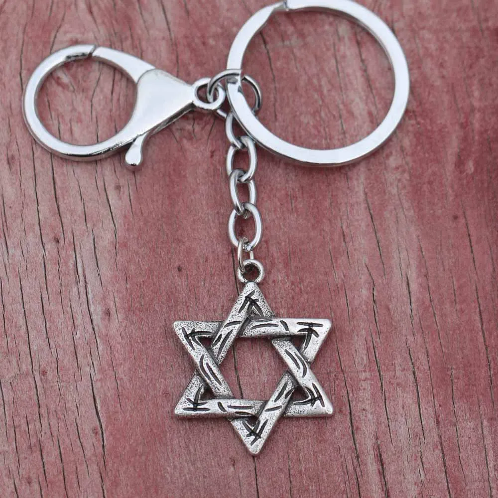 Израиль брелок звезда Давида, кулон иврит Hanukkah ювелирные изделия Messianic религиозный chaviro подарок